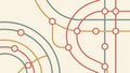 Abstract Network Pattern, Intersecting Circular Lines Vector, vector design Generative AI Royalty Free Stock Photo