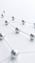 Abstract network of silver spheres representing global connection and modern technology Royalty Free Stock Photo
