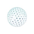 Abstract Network Sphere â Global Connection Geometric Mesh Illustration Royalty Free Stock Photo