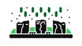 Abstract Network Structure. Digital Connectivity and Data Flow. vector design Generative AI Royalty Free Stock Photo