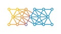 Abstract Network Structure Icon, Data Flow, Interconnectivity, vector design Generative AI Royalty Free Stock Photo