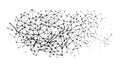 Abstract network structure illustration, connection, technology, data, vector design Generative AI Royalty Free Stock Photo