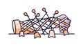 Abstract Network Structure, Interconnected Web Pattern, vector design Generative AI Royalty Free Stock Photo