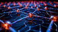 Abstract Network Technology Background, AI, Data Science, Connection, Neural Network Royalty Free Stock Photo
