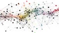 Abstract Network Visualization, Exploring Complex Connections and Interdependencies of Nodes and Links, Representin
