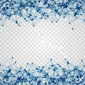 Abstract network visualization with interconnected blue nodes and lines on transparent background Royalty Free Stock Photo
