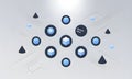 Genesis Block Network Diagram Royalty Free Stock Photo