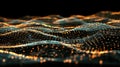 Abstract Network Wave Data Flow Visualization - Sci-Fi Technology Background Royalty Free Stock Photo