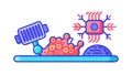 Abstract Neural Connection Icon, AI and Network Tech Vector, vector design Generative AI Royalty Free Stock Photo