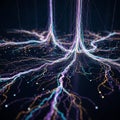 Abstract neural network concept. Royalty Free Stock Photo