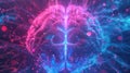 Abstract Neural Network Concept, Generative AI Royalty Free Stock Photo