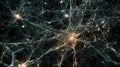 Abstract Neural Network Connection, Artificial Intelligence Data Transfer Visualization Royalty Free Stock Photo