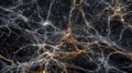 Abstract Neural Network: Connection, Data Visualization, And Artificial Intelligence Concept Royalty Free Stock Photo