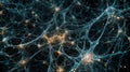Abstract Neural Network Connection Points With Data Transfer Royalty Free Stock Photo