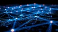 Abstract Neural Network Connection Structure, Artificial Intelligence Royalty Free Stock Photo