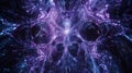 Abstract Neural Network: Futuristic Particle Mesh, Deep Learning AI Visualization Royalty Free Stock Photo