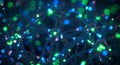 Abstract Neural Network with Glowing Nodes Representing Artificial Intelligence Data and Digital Connectivity Royalty Free Stock Photo