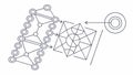 Abstract Neural Network or Molecular Structure Line Art, vector design Generative AI Royalty Free Stock Photo