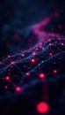 Abstract neural network signal pulses across black background , data, deep learning, network Royalty Free Stock Photo