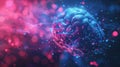 Abstract Neural Network Visualization, Generative AI Royalty Free Stock Photo