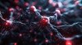 Abstract neural network visualization - generative ai Royalty Free Stock Photo