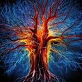 Abstract neural tree resembling human circulatory system Royalty Free Stock Photo