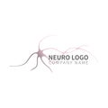 Abstract neuron logo design isolated on a white background.