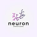 abstract neuron logo for medical idea design, brain icon illustration vector