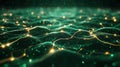 Abstract Neuron Pathways Glowing Dynamically During Interactive Tasks, Symbolizing Learning and Mental Agility High-Resolution 3D