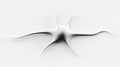 Abstract neuron shape in white minimal style. concept of brain and connections