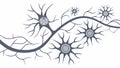 Abstract Neurons Brain Cells Vector Network, vector design Generative AI Royalty Free Stock Photo