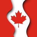 Abstract new waving flag of canada. Protest actions. Creative background for design of poster canadian patriotic holiday. Vector Royalty Free Stock Photo