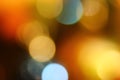 Abstract background of bright glittering lights, Christmas red blue yellow holiday bokeh Royalty Free Stock Photo