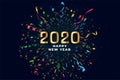 Abstract 2020 new year confetti burst celebration background