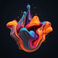 Abstract Newtonian fluid color splash Royalty Free Stock Photo