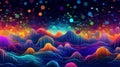 Abstract night illustration multi color backdrop background