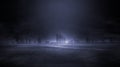 Abstract Night light empty asphalt road and city skyline race track. Royalty Free Stock Photo