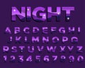 Abstract Night Purple Colorful Typography Design