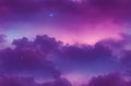 Abstract Night Sky with Clouds and Stars - Space Background. Royalty Free Stock Photo