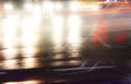 Abstract night traffic on rainy city street