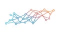 Abstract Node Connection Network Vector, Digital Data Visualization, vector design Generative AI Royalty Free Stock Photo