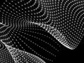 Abstract noise wire mesh background.Technology style.Wave dotty