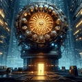 Nuclear fusion reactor concept. futuristic power plant technology