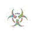 Abstract nuclear radiation sign