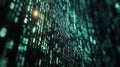 Abstract Numbers Matrix Background, Binary Code, Coding and Programming Hacker Concept, Minimalist Vector Illustration with Copy Royalty Free Stock Photo