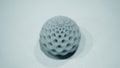 Abstract object of a blue color printed by 3d printer on white Royalty Free Stock Photo