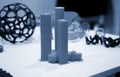 Abstract object printed by 3d printer close-up. Royalty Free Stock Photo