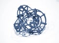 Abstract object printed by 3d printer on white background. Royalty Free Stock Photo