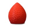 Abstract object of a red color printed by 3d printer on white background. Royalty Free Stock Photo
