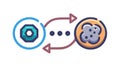 Abstract Object Transformation, Evolutionary Process, Dynamic Change, vector design Generative AI Royalty Free Stock Photo